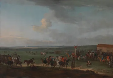 Die Rundbahn in Newmarket, Cambridgeshire, Vorbereitung auf den Königspreis